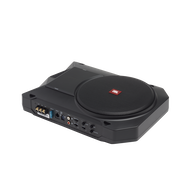 BassPro SL2 - Black - Add high-performance bass with a low-profile woofer enclosure - Self-Powered, 8" (200mm) low-profile  under seat subwoofer system - Hero