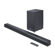 JBL Cinema SB590 - Black - 3.1 Channel Soundbar with Virtual Dolby Atmos® and Wireless Subwoofer - Hero