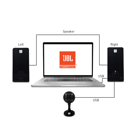 WFH100 - Black - USB powered speakers and Mini USB Microphone Bundle - Detailshot 1 image number null