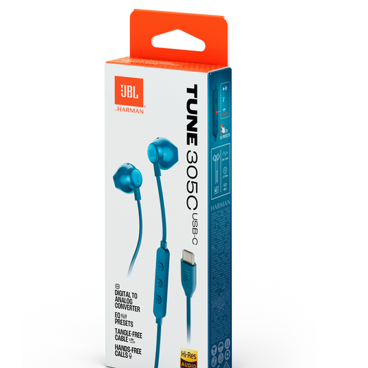 JBL Tune 305C USB | Wired Hi-Res Earbud Headphones
